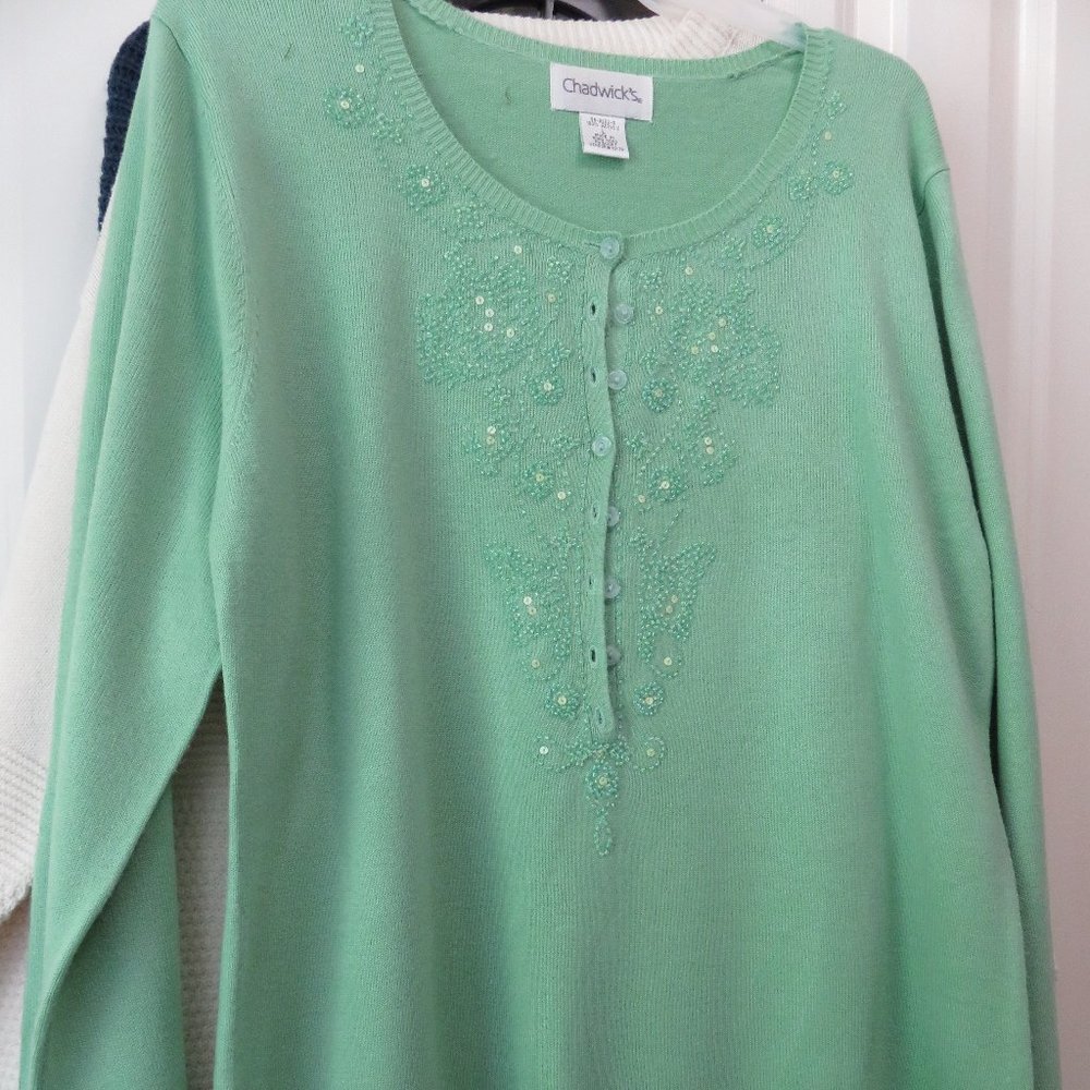 CHADWICK MINT GREEN SWEATER